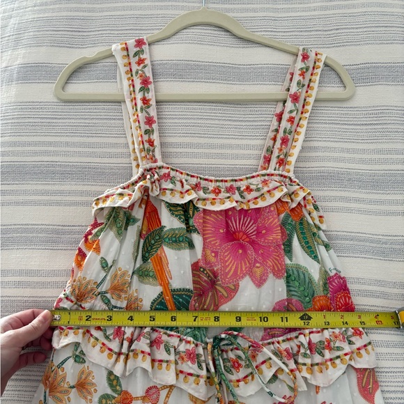 Farm Rio Macaw Bloom ruffle dress size small - Picture 10 of 11